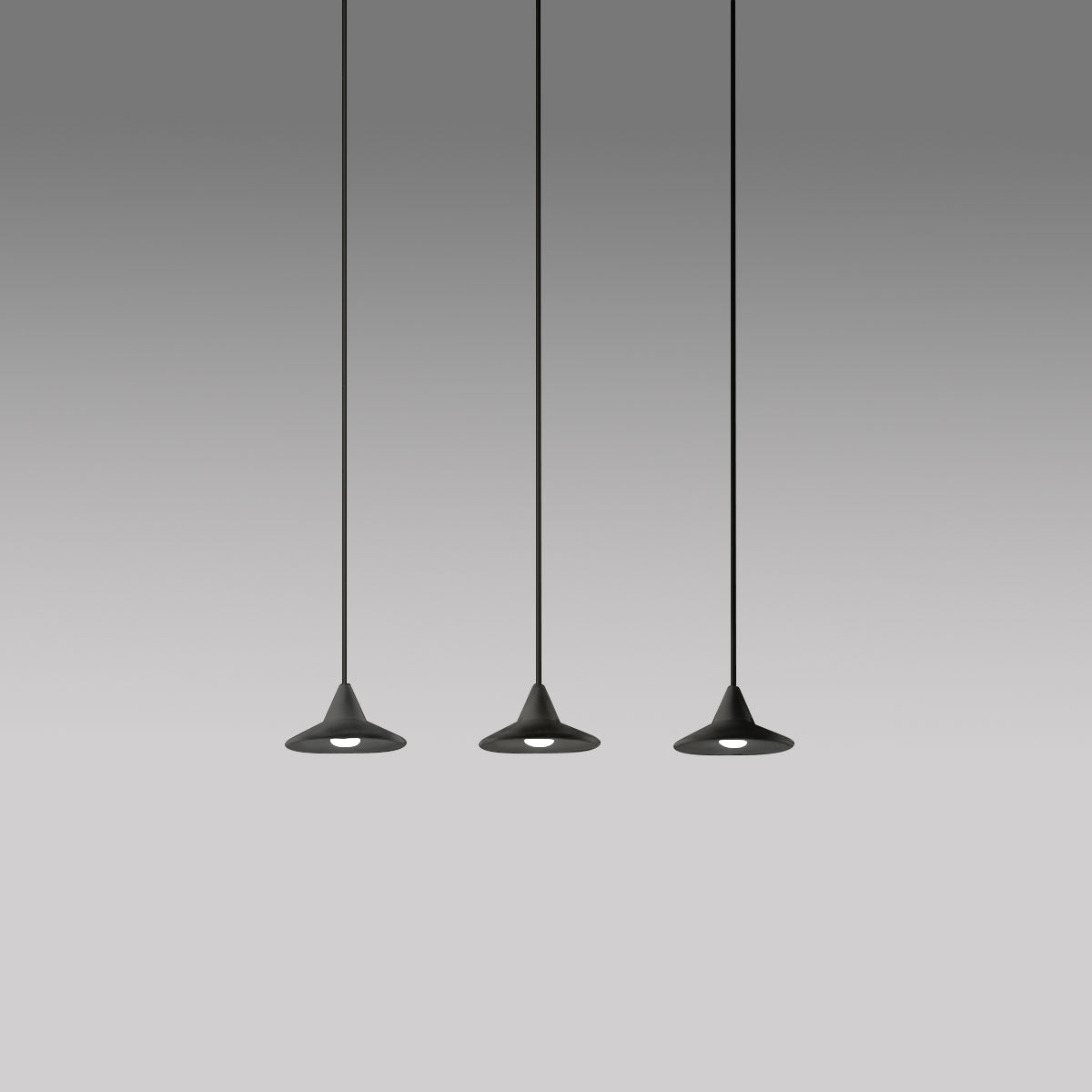GEALUCE Sospensione con montatura in alluminio bianco-nero satinato LED HELENA GEALUCE Sospensione con montatura in alluminio bianco-nero satinato LED HELENA